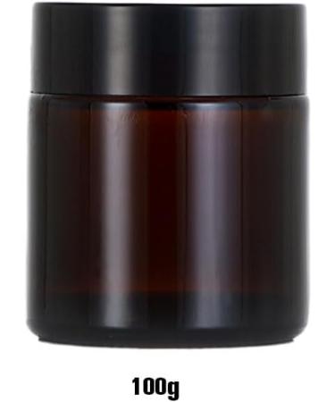 Dajidafu Amber Glass Bottle For Makeup And Body Care Products Multi-functional Screw Lid Reusable BPA-free Eco-friendly 100g Black 100g 100g Black 100g - Buy Online on SooperMarket.com