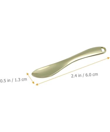 BELLIFFY 5pcs Cosmetic Beauty Spoon Face Cream Applicator Makeup Spatulas Small Eye Cream Zinc Alloy Golden 6.5X1.3X0.3CM Golden - Buy Online on SooperMarket.com