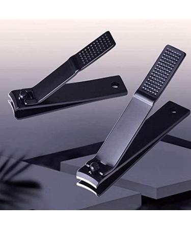 Kuuddker Black Nail Clippers Stainless Steel and Toenails Manicure Tool Flat Nose Nail Clippers S - Buy Online on SooperMarket.com