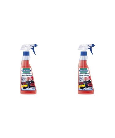 Dr.Beckmann Glask ceramic gloss cleaner |Strip -free cleaning and long -lasting shine of the hob |For glass ceramic and induction foci |250 ml (2 pack)