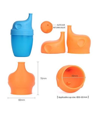 TOUGS Silicone Sippy Cup Lids for Toddlers and Babies (5 Pack) - Reusable, Spill-Proof, Durable - Fits Tumblers, Yeti Rambler, Mason Jars, Cups, and Mugs - 9 Piece Set - Buy Online on SooperMarket.com