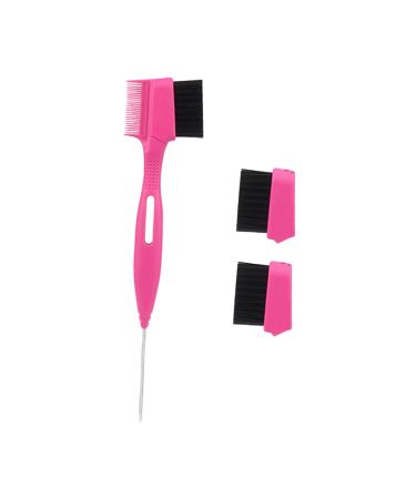 1 Set Steel Needle Eyebrow Brush Comb Eye Brow Brush Eyelash Styler Nylon Wool