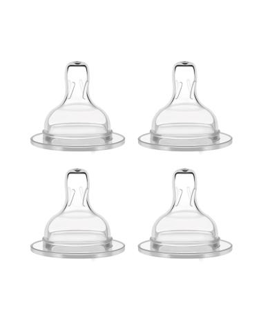 Maymom Silicone Nipple Slow Flow  4pc  Compatible with Spectra/Motif Luna/Maymom Widemouth Bottles