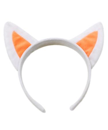 JSGHGDF Soft Cat Headband Animal Shape Plush Ears Hair Hoop for Washing Face Animal Hairbands Cartoon Costume Bai Chaorou Loving F
