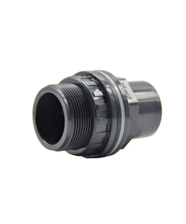 PVC tank feedthrough for rain barrels/containers | Adhesive sleeve and external thread | PN 10 | ( 20/25mm x 3/4 inch)