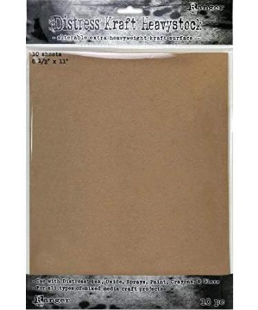 Tim Holtz Distress White Kraft & Mixed Media Heavystock 8.5x11 - Bundle of 3 Packages (30 Sheets Total) for Distress Inks, Oxide Sprays, Paints & More - Buy Online on SooperMarket.com