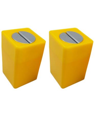 2 pieces of multi -purpose bank for used waste Mini Sharps Razor Disposal holder Shop Home Container Case Friseur Storage For Blades Special Tool Disposal Box Gelbx2st 6.8x4.3cmx2PCs