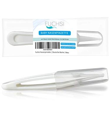 Fuchsi baby nose tweezers |For gentle cleaning of your baby's ears and nose |German brand |Especially gently and gently to the babynase |Baby care plastic tweezers