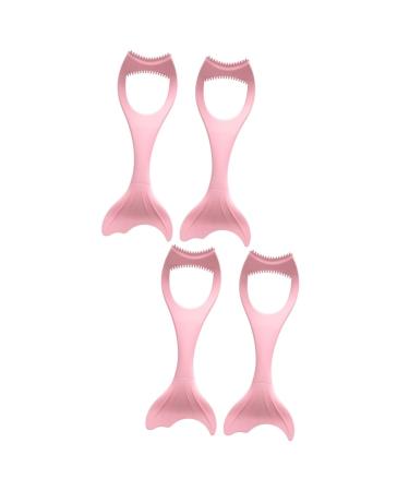 MAGICLULU 4 Pcs Mascara Brush Silicone Molds Lipstick Wearing Aid Easy Makeup Tool Face Girl Blindfold