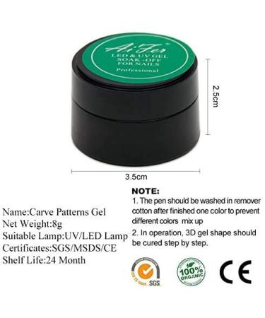 BAIYIYI 12 Color Sculpture Gel Kit for Nail Art Decoration - Creative DIY Carving Gels in Various Colors for 3D Design and Modeling - Buy Online on SooperMarket.com