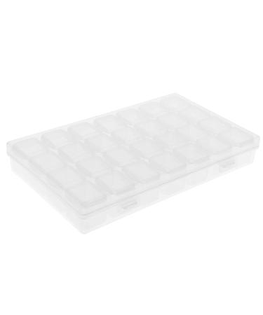 Buy EVSCAN 28-Slot Transparent Plastic Organizer Box - Sustainable Storage for Earrings Neck Chains & Medication - Buy Online on SooperMarket.com