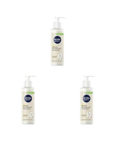 Nivea men sensitive per menmalist razor cream (200 ml) mild formula with 10 selected ingredients transparent shaving gel for full shaving and for all beard carriers (pack with 3) 200 ml (3 -pack)