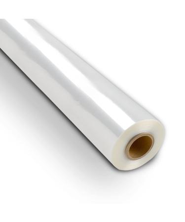 Cellophane Wrap 40"x100' Mylar Sheet Cellophane Roll Great Wrapping Paper for Craft Basket (Clear)