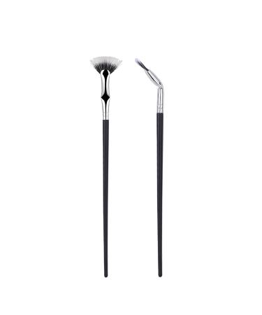 Dolly Mascara Fan Brush Set for Natural Lifted Effects - Angled Eyelash Makeup Tools (2 PCS) - Buy Online on SooperMarket.com