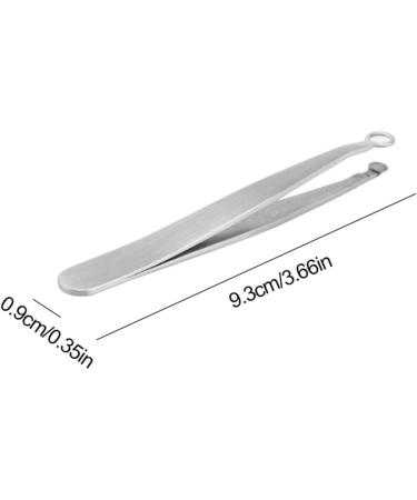 Nose Hair Tweezers Stainless Steel Round Tip Face Hair Remover Eyelash Eyebrow Tweezers Manicure Tackle - Buy Online on SooperMarket.com