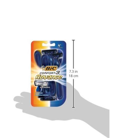 BIC Comfort 3 Men's Disposable Razors - 3 Blade for Ultra-Soothing Shave - 24 Piece Set - Buy Online on SooperMarket.com
