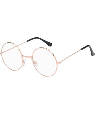 Protective Blue Light Filter Glasses for Kids | Prescription-Free Gaming & Computer Glasses | Oval Design Z1103Z_1-Rose Gold - Buy Online on SooperMarket.com