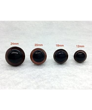 100PCS Brown Plastic Safety Eyes (18mm) for Bear Dolls, Stuffed Animals & Puppet Making - Buy Online on SooperMarket.com