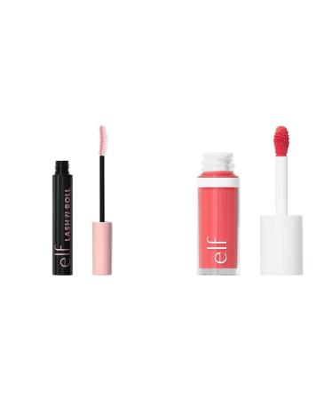 e.l.f. Lash 'N Roll Mascara Curling Mascara For Visibly Lifted Lashes & Camo Liquid Blush Long-Lasting Liquid Blush For High-Pigment Colour