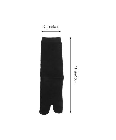 Holibanna Tabi Socks - 2 Pairs Black Cotton Toe Socks for Sandals | Casual Kimono Style | Free Shipping - Buy Online on SooperMarket.com