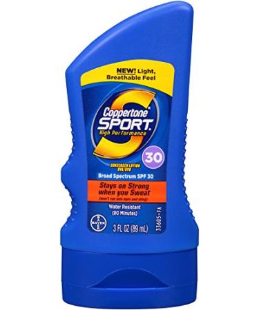 Coppertone Sport Sunscreen SPF 30 Lotion - 3 Fl Oz | Water-Resistant & Broad Spectrum Protection - Buy Internationally - Buy Online on SooperMarket.com
