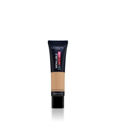 L'Oreal Paris Cover Liquid Foundation  With 4% Niacinamide  Long Lasting  Natural Finish  Available in 20 Shades  SPF 25  Infallible 32H Matte Cover  Shade 260  30ml 260 30 ml (Pack of 1)