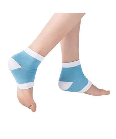 Mikinona Toe Socks Moisturising Gel Heel Socks Womens Socks & Hosiery Spa Gel Socks for Lined Toeless Spa Socks Open Toe Calcetines para Mujer Blue Miss High Heels Moisturizing