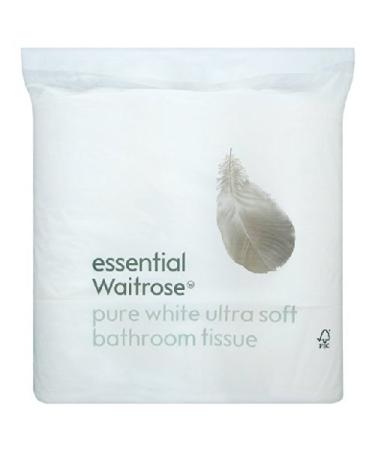 Ultra Soft Toilet Tissue White Essential Waitrose 9 per pack
