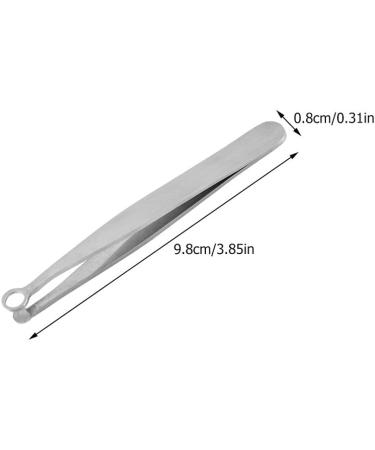 1pc Nose Hair Scissors Nose Hair Remover Eyelash Tweezers Eyebrows Hair Removal Round Tip Nasal Hair Tweezers Eyebrow Clippers Trimmer Nail Baby Pluck Hair Stainless Steel Slicer - Buy Online on SooperMarket.com
