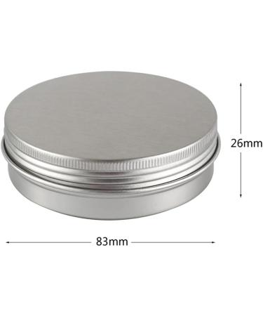 Zeoabsy 10-Piece 100ml Silver Aluminum Tins - Screw-Top Containers for Cosmetics Candles & Ointments | Includes 5 Spatulas & 1 Etiquette - Buy Online on SooperMarket.com