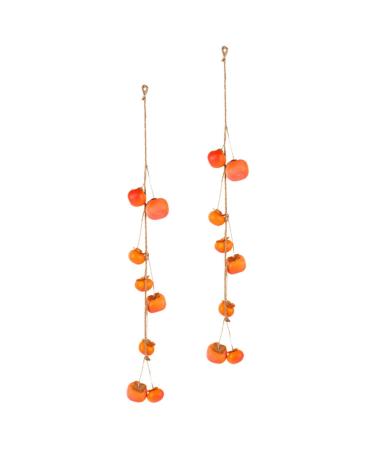 Cabilock 4 Pcs Simulated Persimmon Pendant Persimmon Branch Desktop As Shownx2pcs 98x8cmx2pcs