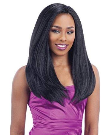 3X PRE-LOOP YAKY BOUNCE 16 (1B Off Black) - FreeTress Synthetic Crochet Braid 16 Inch (Pack of 3) 1B Off Black