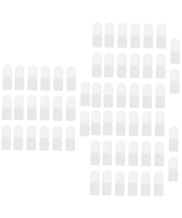 FRCOLOR 60 Pcs Nail Case Nail Soak off Caps Manicure Art Varnish Protector Nail Polish Varnish Protector Reusable Gelt Nail Gel Polish Nail Polish Protector Plastic Removal Tool Milk 4x2cmx3pcs As Shownx3pcs