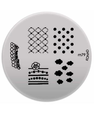 Konad stencil stamping stamping stencil M79