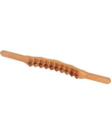 Wood Gua Sha Stick - 20 Pearl Trigger Point Massager for Neck & Back - Natural Beech Two-Row Scraper - Buy Online on SooperMarket.com