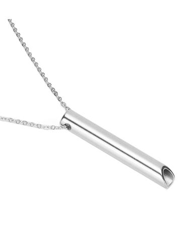 Anxiety Whistle Necklace Stress Relief Mindful Breathing Necklace Deep Breathing Tool for Anxiety Relief Breathing Exercises Meditation Relaxation Calming Down Slowing The Breath(2#)