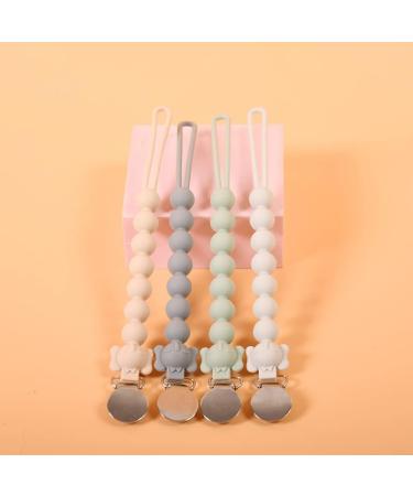 Kekafu Silicone Pacifier Clip for Baby Boys Girls - Beige Soothers Holder - Buy Online on SooperMarket.com