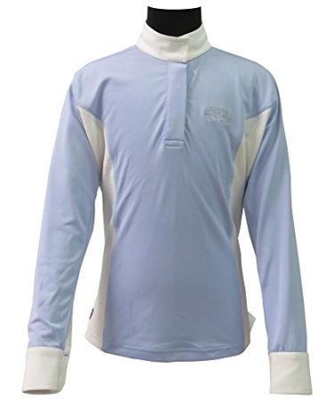 Equine Couture Children's Cara Long Sleeve Show Shirt Blue