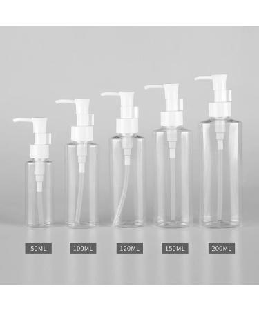 Buy Tianzd 12-Pack 50ml Clear Plastic Pump Dispenser Bottles for Lotions Gels & Creams - Ideal for Travel & Cosmetics - Buy Online on SooperMarket.com