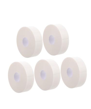 5 Rolls Foam Eye Pads Adhesive Eyelash Tape Eyelash Extension Tapes Eyelash Patches Graft Eyelash Tapes Breathable Eyelash Tapes Grafting Eyelash Tapes Beauty Salon Supplies 8.5x8.5x2.5cm White