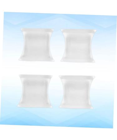 2 Pairs Silicone Toe Separators for Overlapping Toes - H-shaped Toe Spacers for Valgus Correction - White 2.5x2.5cm - Buy Online on SooperMarket.com