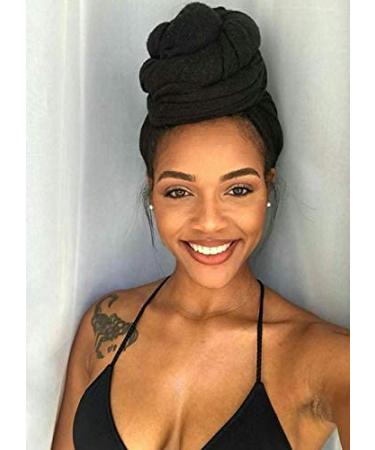 Youme Stretch Jersey Turban Head Wrap for Women - Soft, Breathable Scarf in Black, Navy Blue, Red - Buy Online on SooperMarket.com