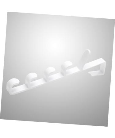 OATIPHO Hanging Rack 2pcs 5 Hooks Hanging The Hat White Over Multifunctional Coat Hanger Plastic Rack Towel Door Holders 2pcs White - Buy Online on SooperMarket.com