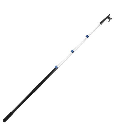 Lineslife Boat Hooks Floating for Docking Telescoping, 8ft/12ft Extend Boat Push Hook Pole, Lightweight, Aluminum, Non-Slip black,12ft
