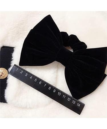 Black Velvet Hair Scrunchies for Women and Girls - Hair Elastic Bow Ties - Buy Online on SooperMarket.com