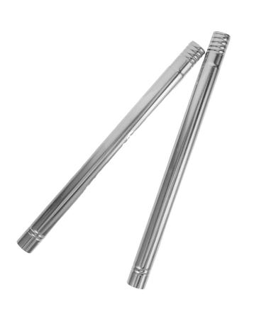 Angoily stainless steel broomstiot replacement 2 pieces Extension mop handle with threaded broomstick thread rods for sweeping shovel soil brush hole diameter: 25 mm 1 piece (1 Pack) 1