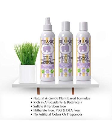 TotLogic Kids Baby Safe Conditioner 8 oz - Lavender Bliss with Natural Jojoba Oil - No Phthalates, Parabens, or Sulfates - Buy Online on SooperMarket.com
