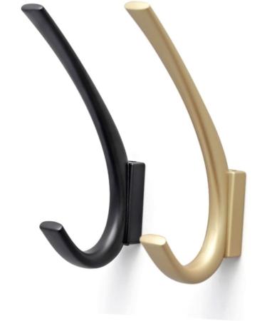 Cabilock 2pcs Coat Hook Bath Towel Hooks Metal Coat Hanger Wall Coat Hanger Towel Wall Hooks Hat Office Robe 11.8X1.3X1.3CMx2pcs Goldenx2pcs - Buy Online on SooperMarket.com