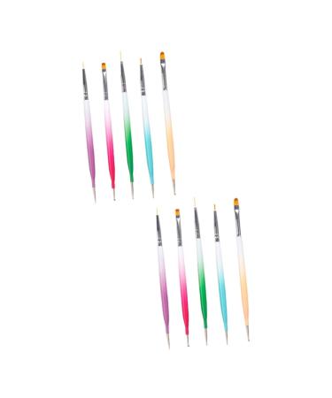 minkissy 2 Sets Nail Pen Nylon Tool Carved