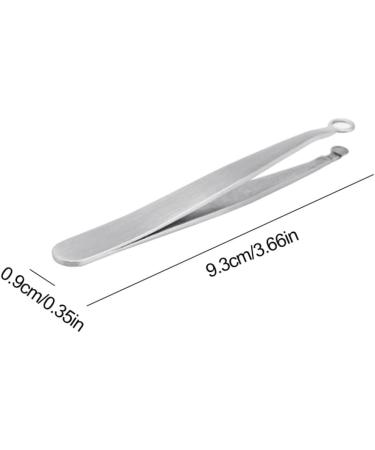 Nose Hair Tweezers Stainless Steel Round Tip Face Hair Remover Eyelash Eyebrow Tweezers Manicure Tackle - Buy Online on SooperMarket.com